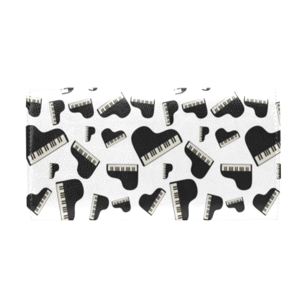 Piano Print Design LKS405 Women's Trifold Wallet