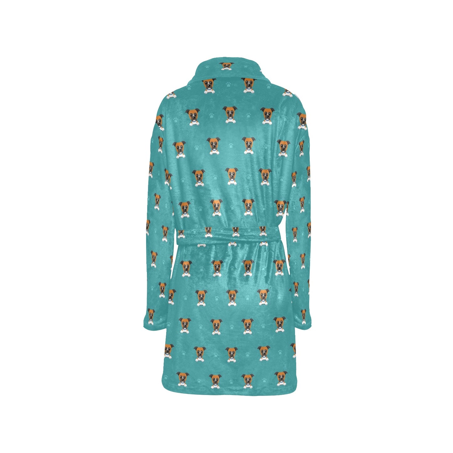 Boxers Pattern Print Design 03 Women's Fleece Robe