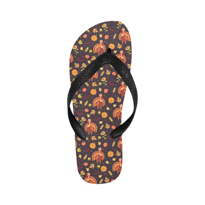 Thanksgiving Print Design LKS305 Flip Flops