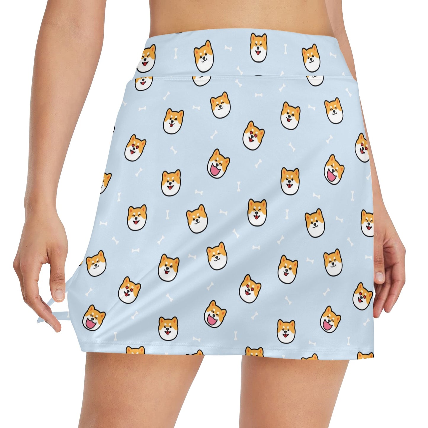 Shiba Inu Print Design LKS3012 17" Golf & Pickleball Skort with Pockets