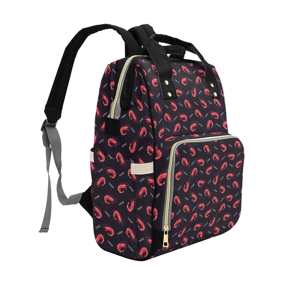 Shrimp Print Design LKS302 Diaper Bag Backpack