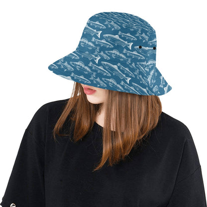 Salmon Fish Print Design LKS301 Unisex Bucket Hat