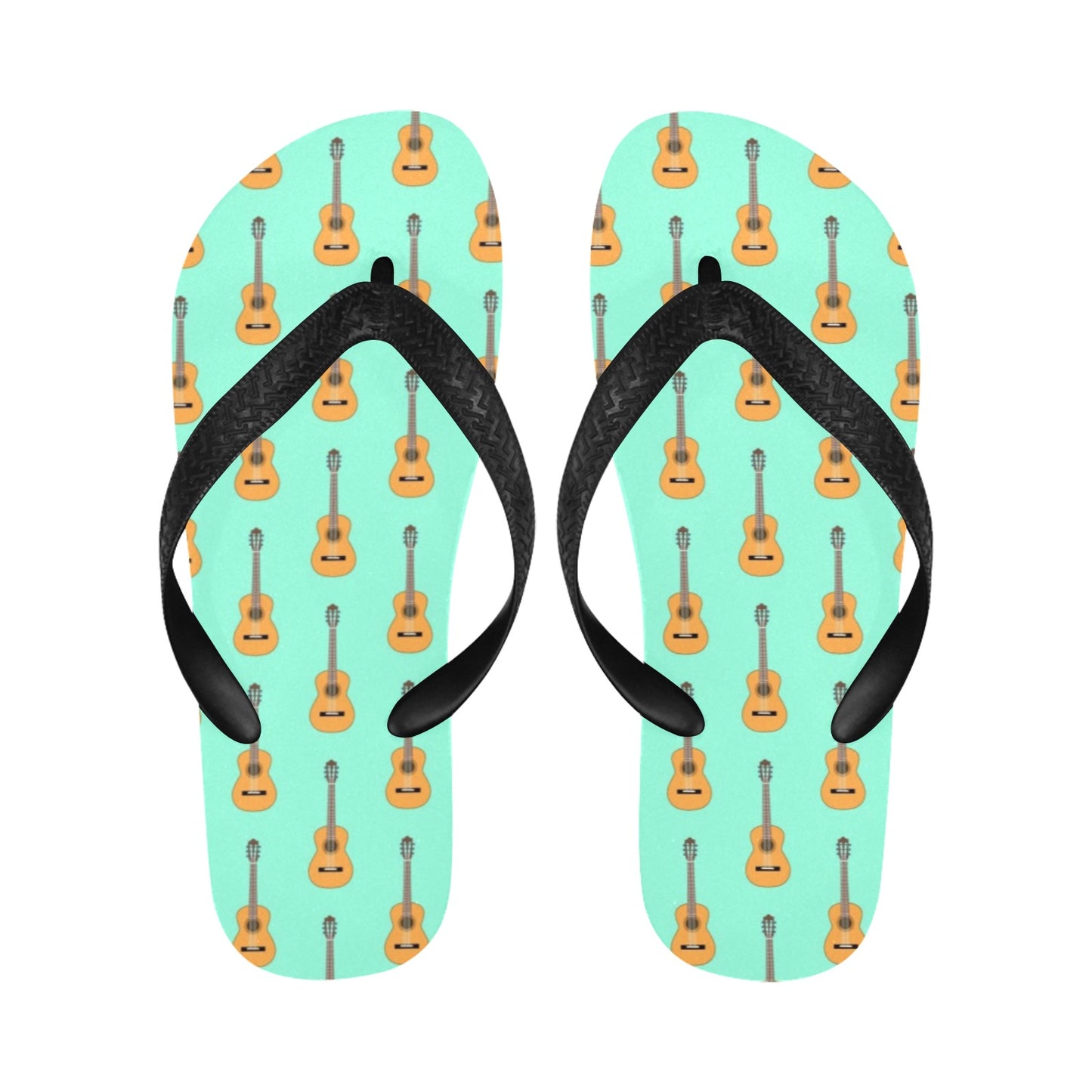 Acoustic Guitar Print Design LKS403 Flip Flops