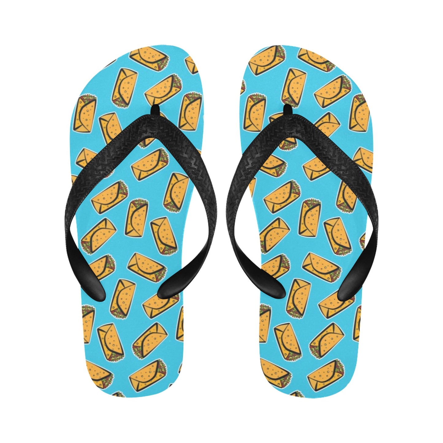 Burrito Print Design LKS301 Flip Flops