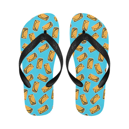 Burrito Print Design LKS301 Flip Flops