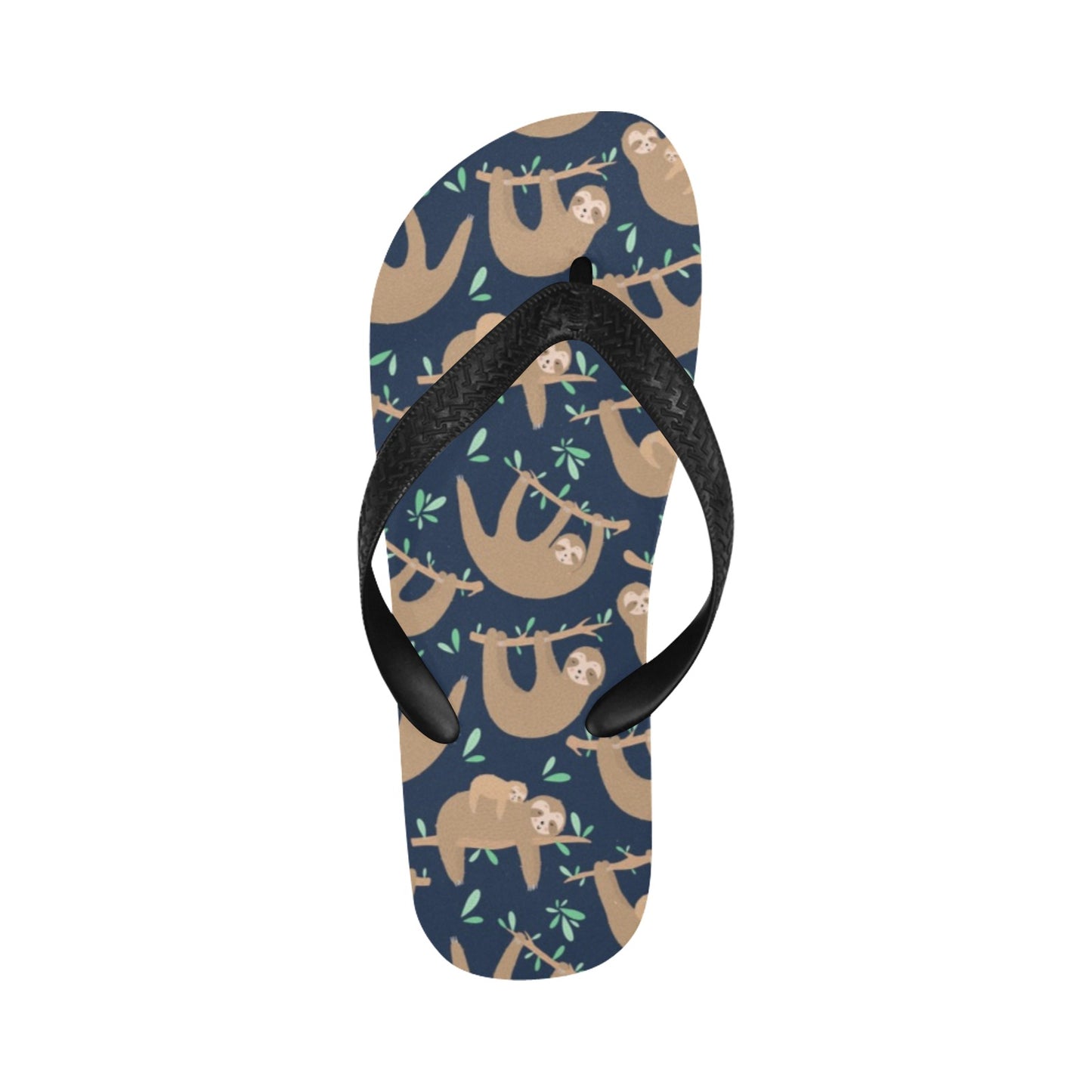 Sloth Print Design LKS307 Flip Flops