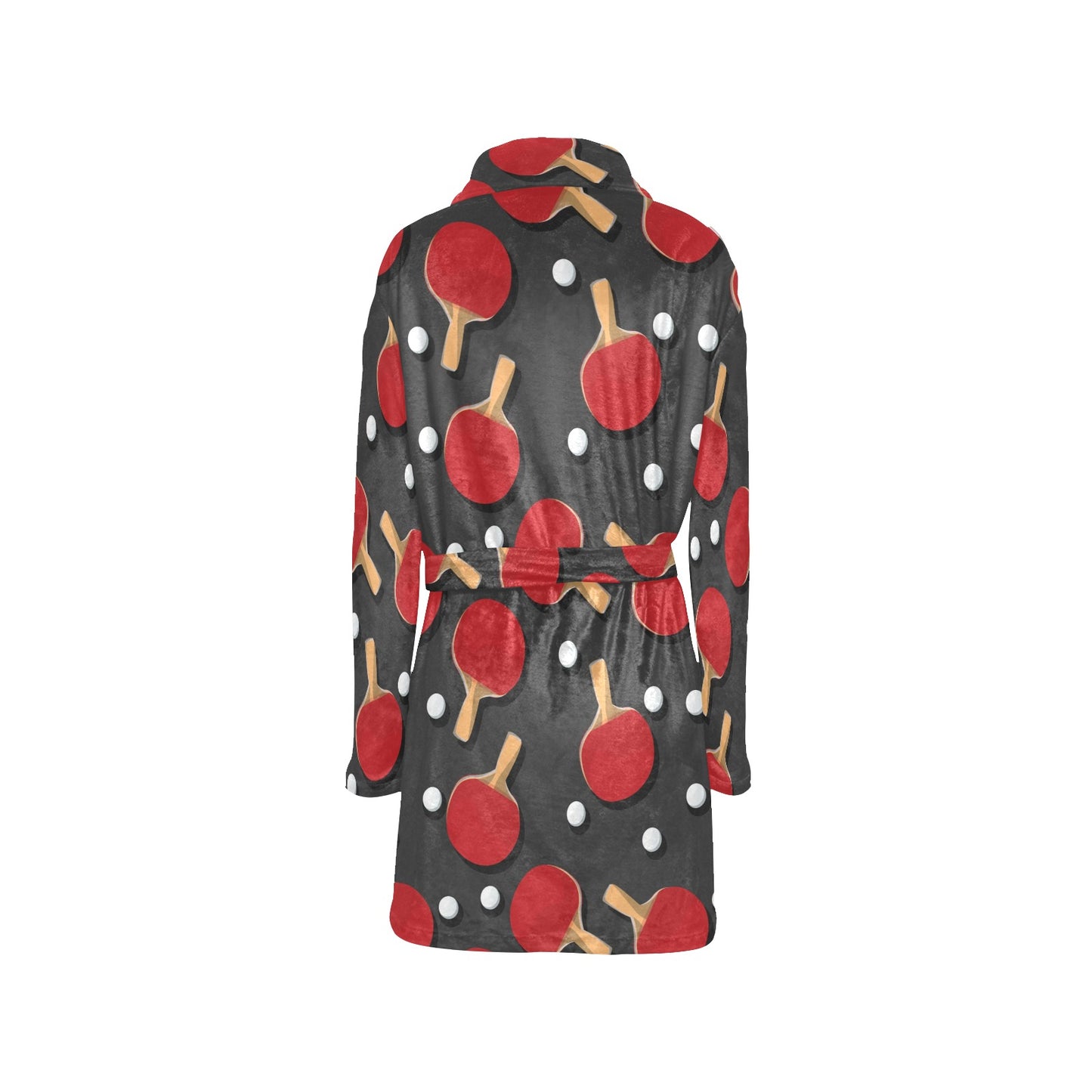 Ping Pong Pattern Print Design A05 Women's Fleece Robe