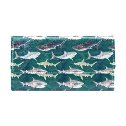 Shark Style Print Women's Trifold Wallet
