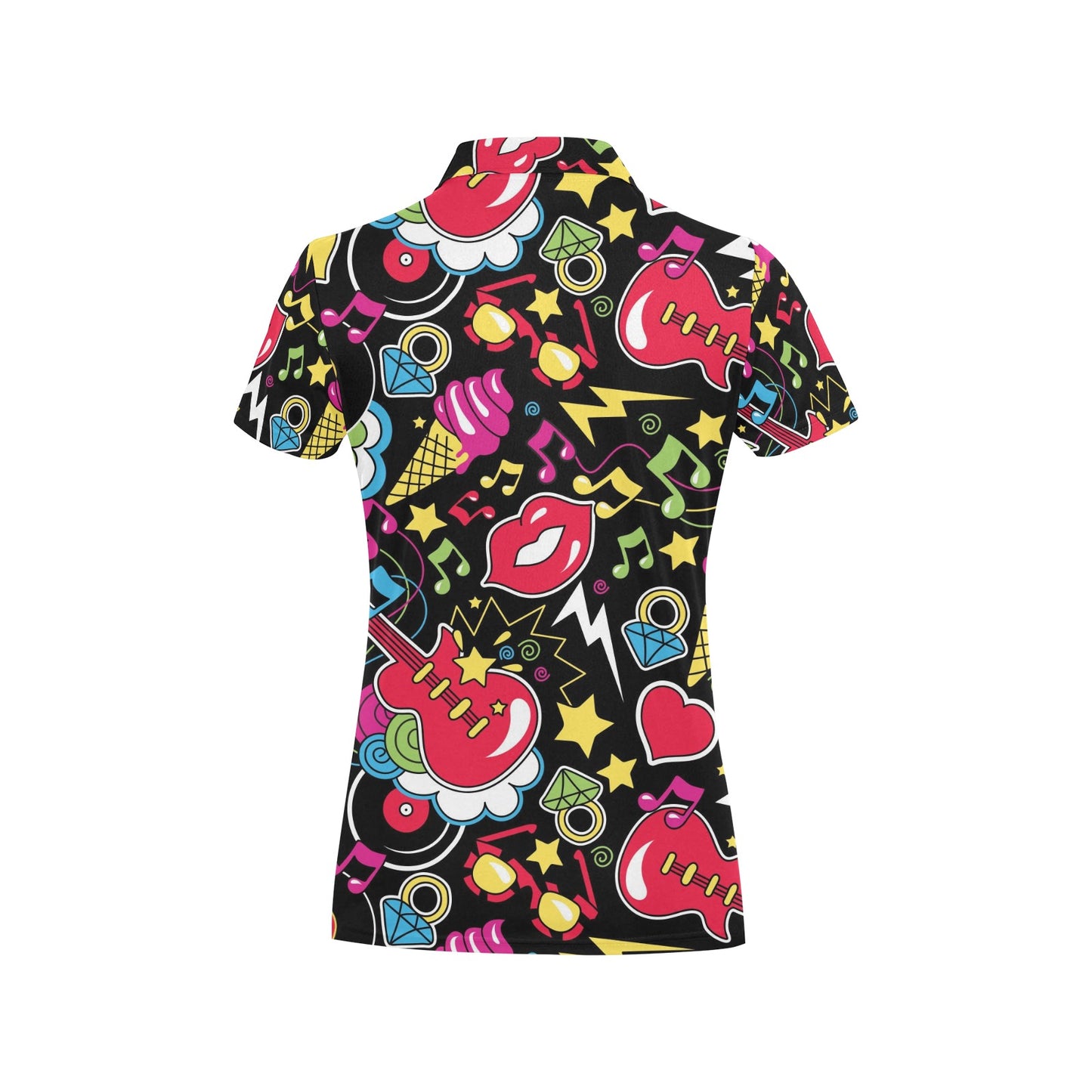 Pop Art Pattern Print Design A04 Women's Polo Shirt