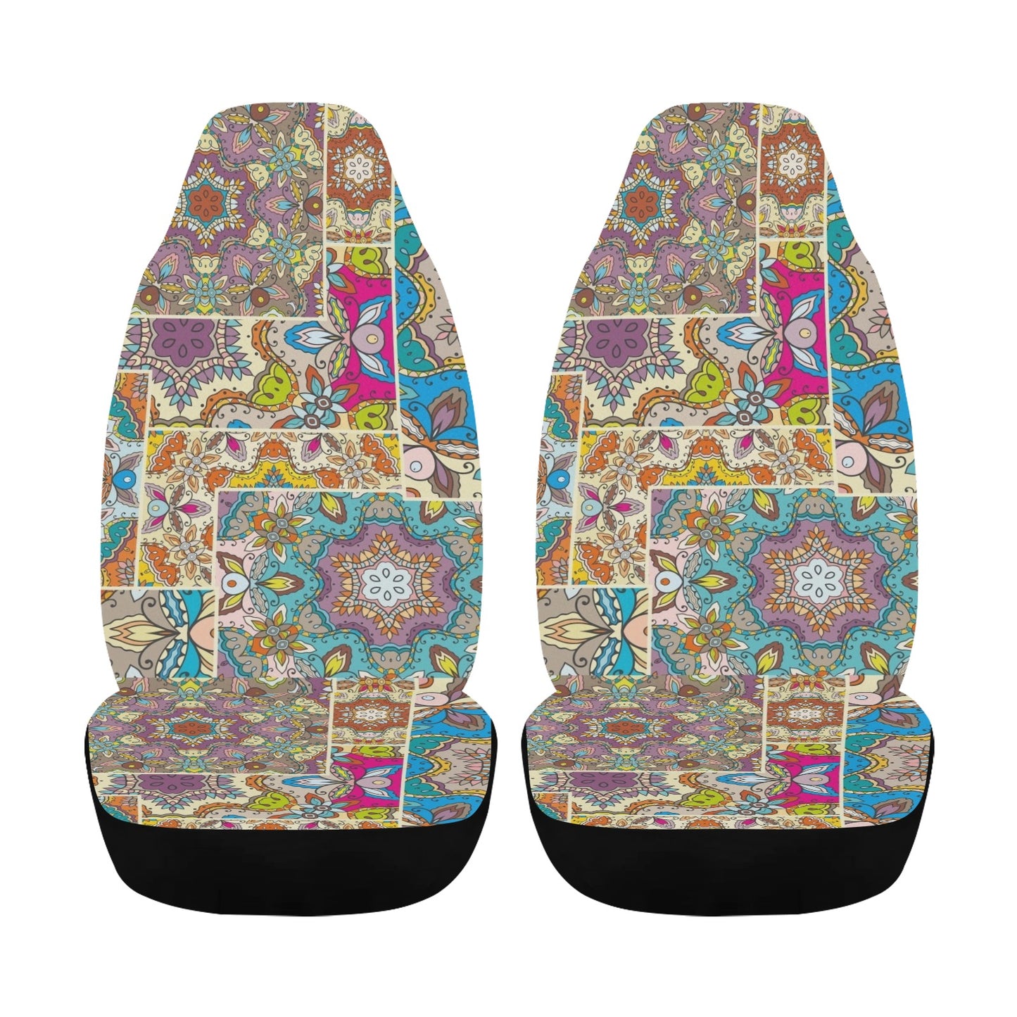 Patchwork Print Design LKS402 Car Seat Covers