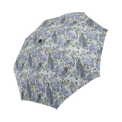 Guinea Fowl Print Design LKS402 Anti-UV Automatic Umbrella