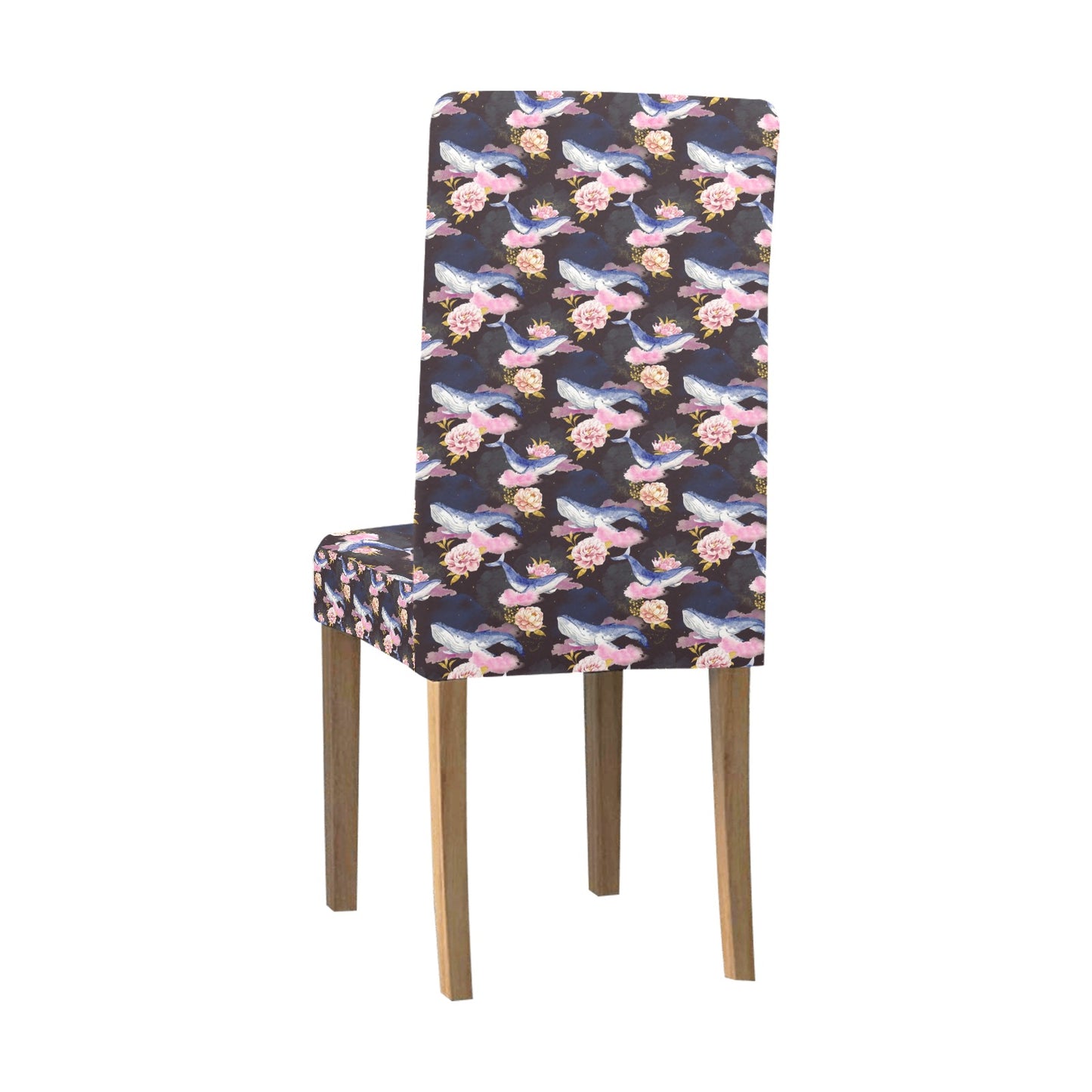 Blue Whale Print Design LKS401 Dining Chair Slipcover