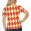 Harlequin Pattern Print Design 03 Women's Polo Shirt