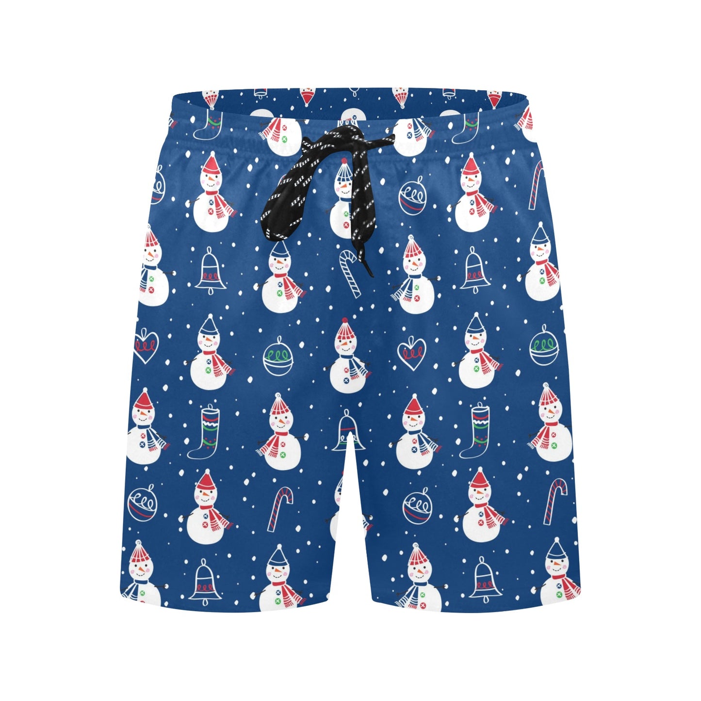 Snowman Print Design LKS306 Men's Swim Trunks Beach Shorts