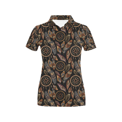 Dream catcher embroidered style Women's Polo Shirt