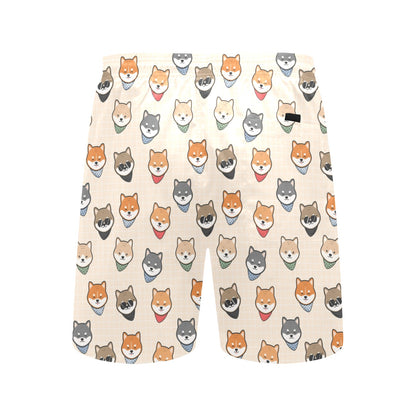 Shiba Inu Print Design LKS3010 Men's Swim Trunks Beach Shorts