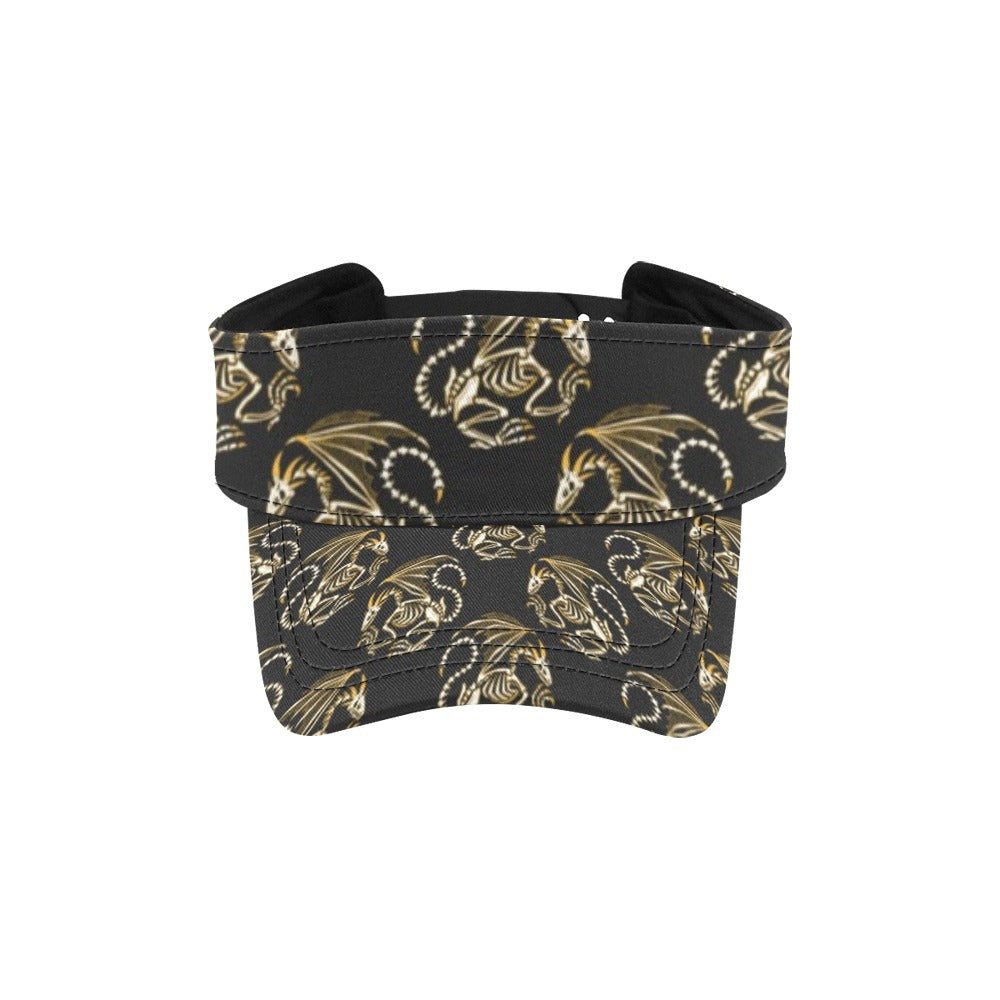 Skeleton Dragon Print Design LKS306 Unisex Sun Visor