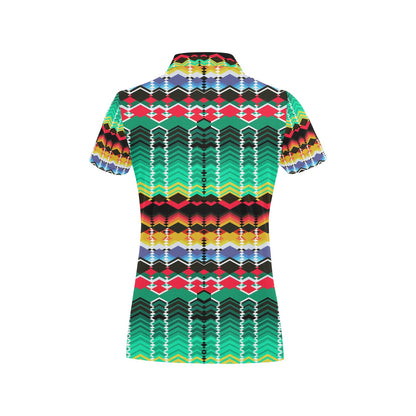 Serape Print Design LKS307 Women's Polo Shirt