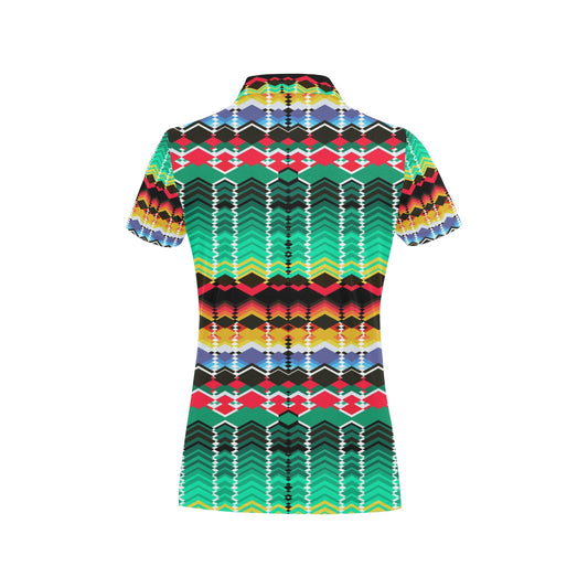 Serape Print Design LKS307 Women's Polo Shirt