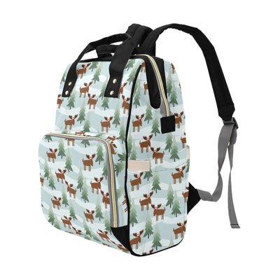 Moose Print Design LKS402 Diaper Bag Backpack