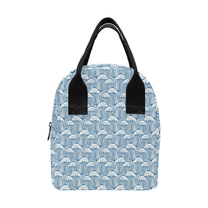 Wave Print Design LKS306 Insulated Lunch Bag