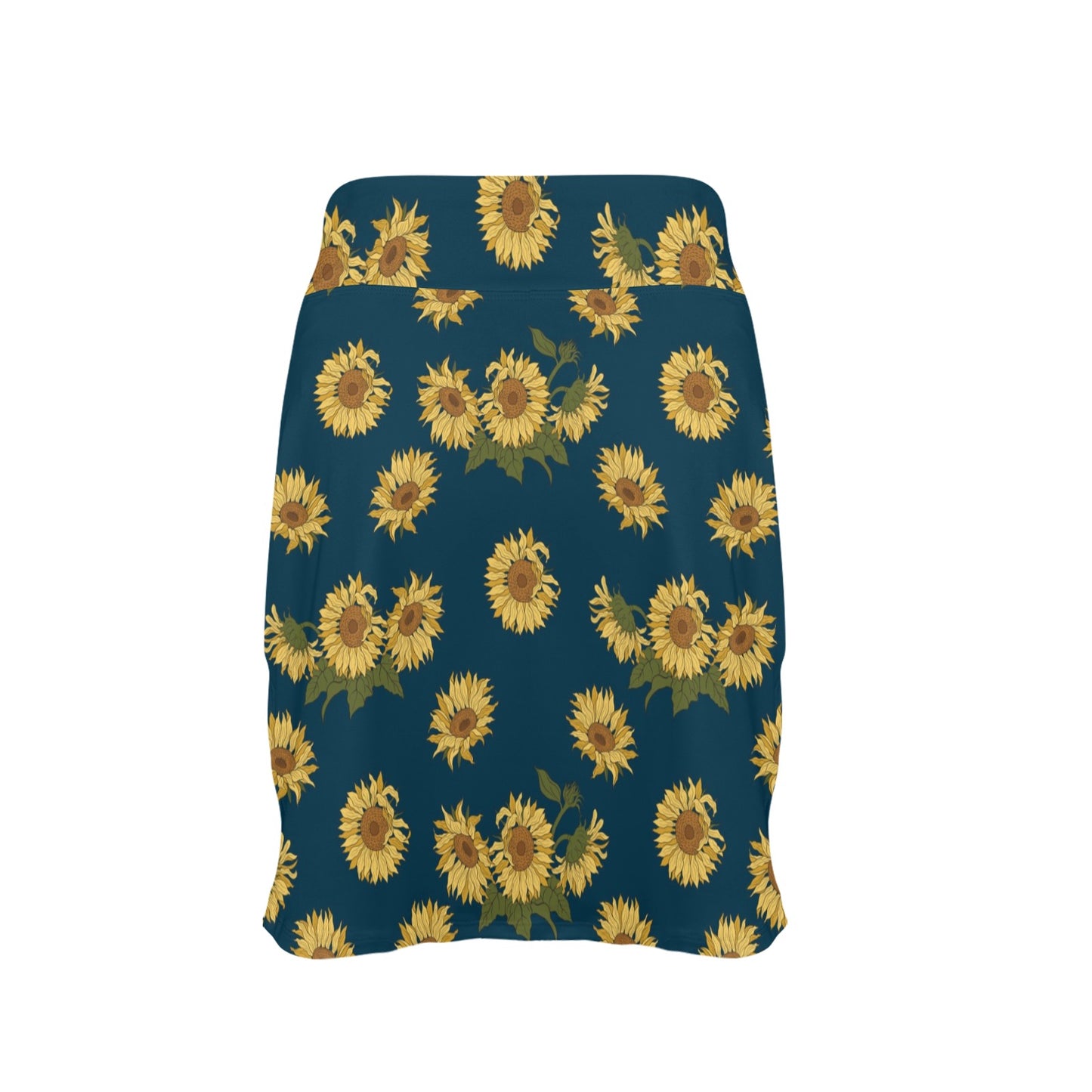 Sunflower Print Design LKS305 17" Golf & Pickleball Skort with Pockets