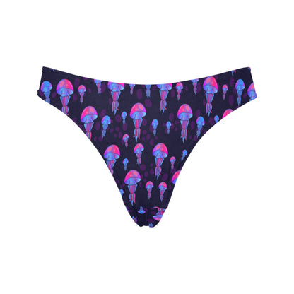 Jellyfish Neon Print Women's Thongs
