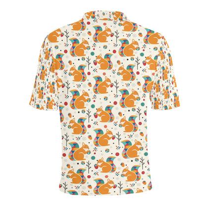 Squirrel Print Design LKS304 Men Polo Shirt
