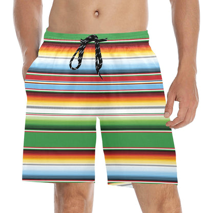 Serape Print Design LKS302 Men's Swim Trunks Beach Shorts