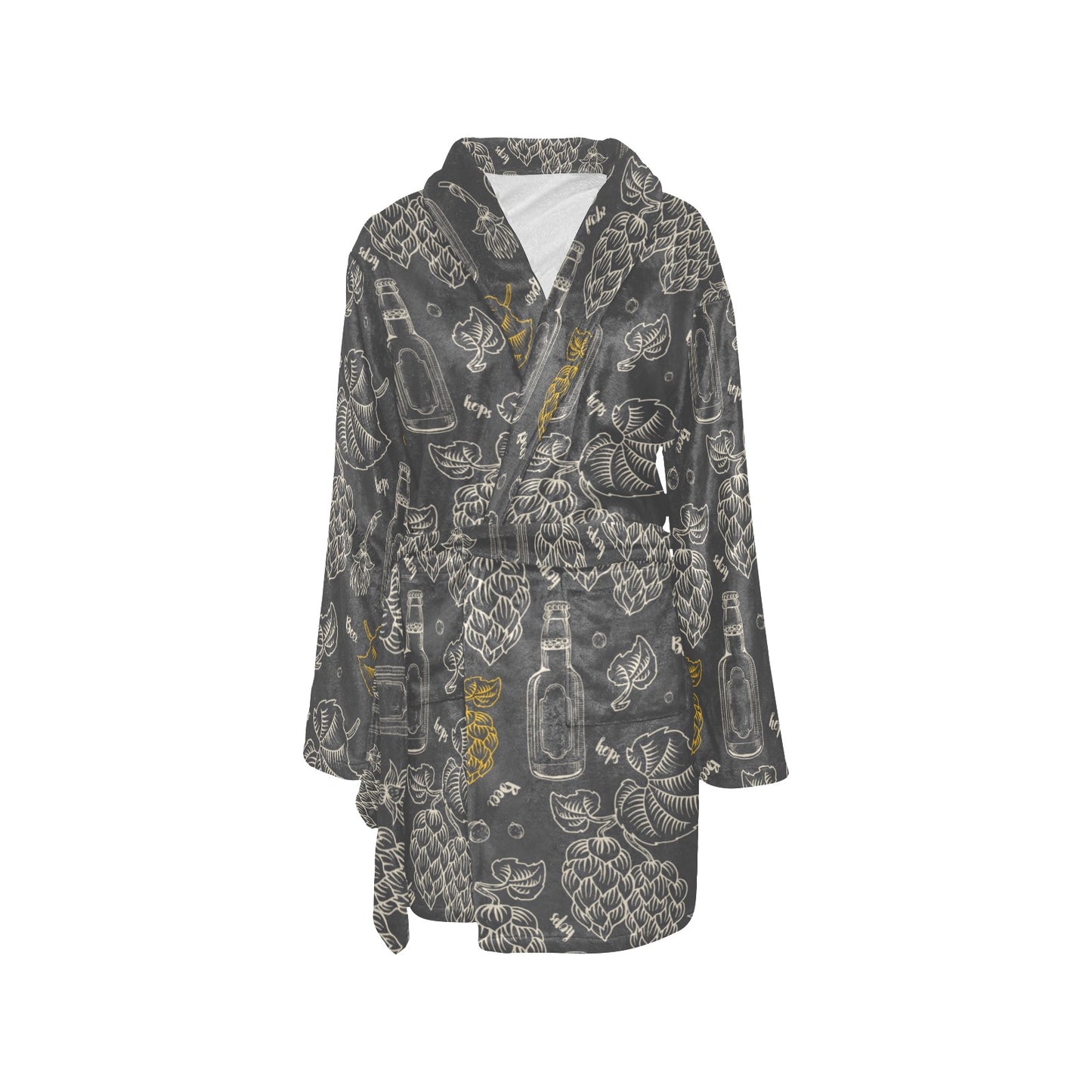 Hope Pattern Print Design 01 Women's Fleece Robe