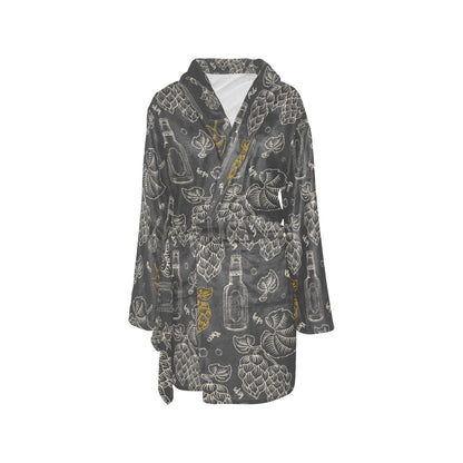 Hope Pattern Print Design 01 Women's Fleece Robe