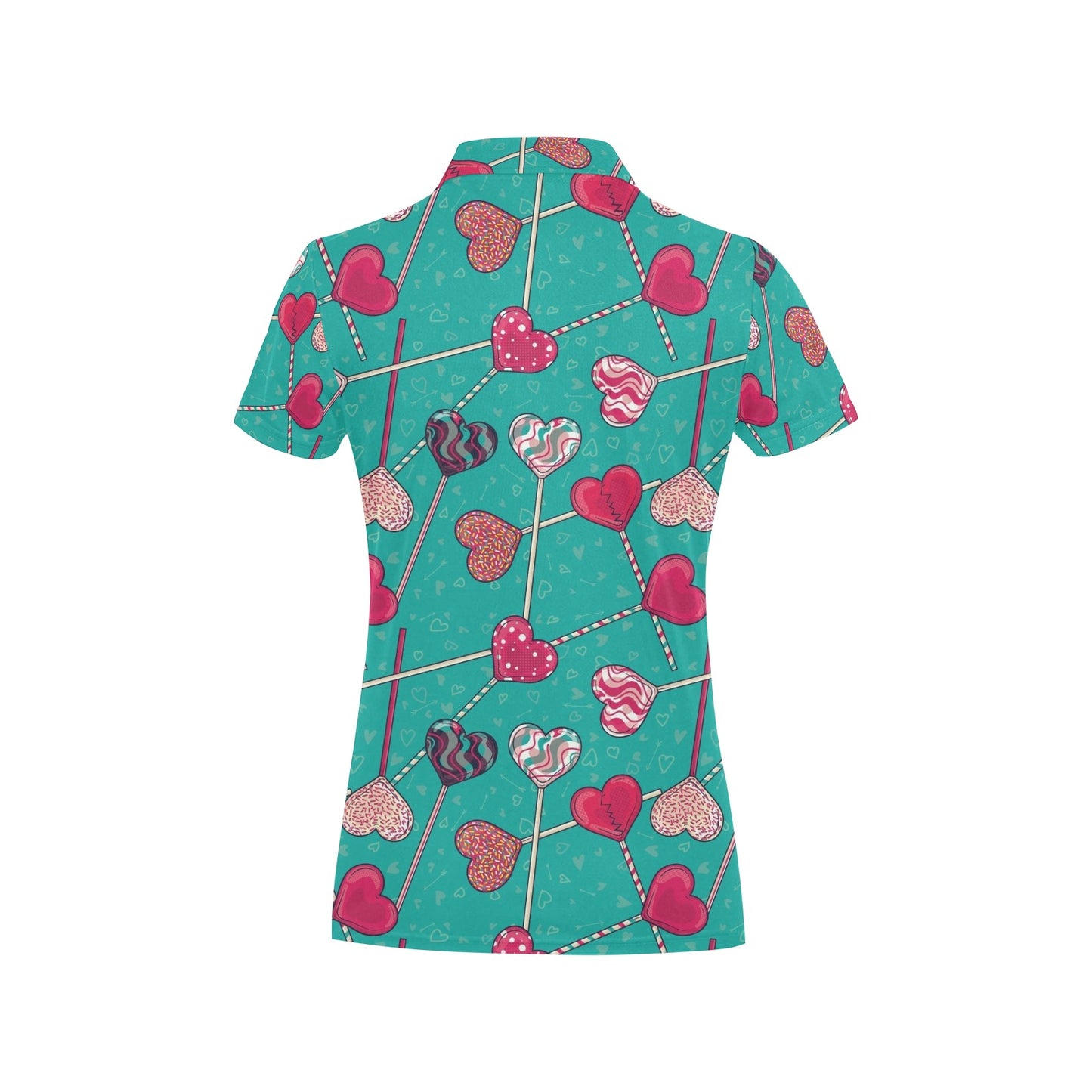 Lollipop Pattern Print Design LL01 Women's Polo Shirt