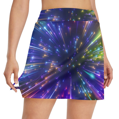 Celestial Rainbow Speed Light 17" Golf & Pickleball Skort with Pockets