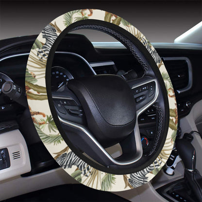 Safari Animal Print Design LKS304 Steering Wheel Cover with Elastic Edge