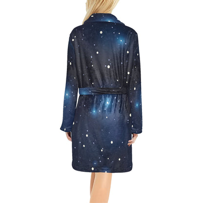 Night sky Pattern Print Design A02 Women's Fleece Robe
