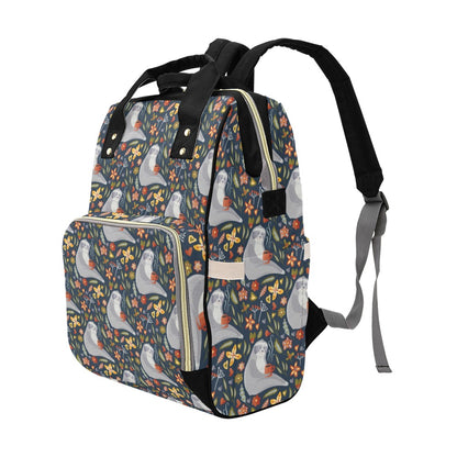 Sloth Print Design LKS303 Diaper Bag Backpack