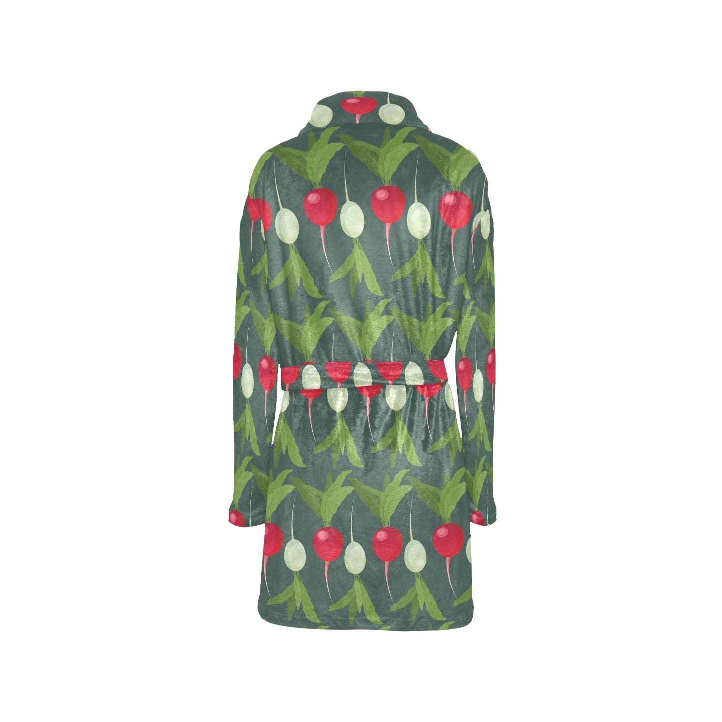 Radish Pattern Print Design A03 Women's Fleece Robe