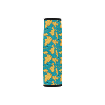 World Map Print Design LKS301 Car Seat Belt Cover