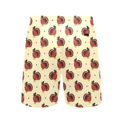 Thanksgiving Print Design LKS3010 Men's Swim Trunks Beach Shorts