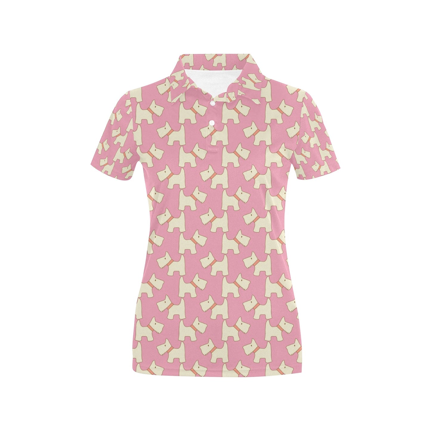 Scottish Terriers Print Design LKS306 Women's Polo Shirt