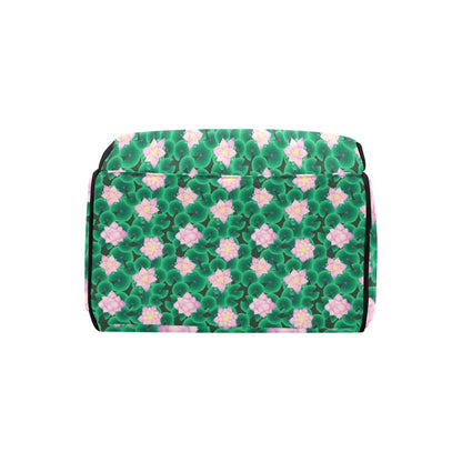 Water Lily Print Design LKS303 Diaper Bag Backpack
