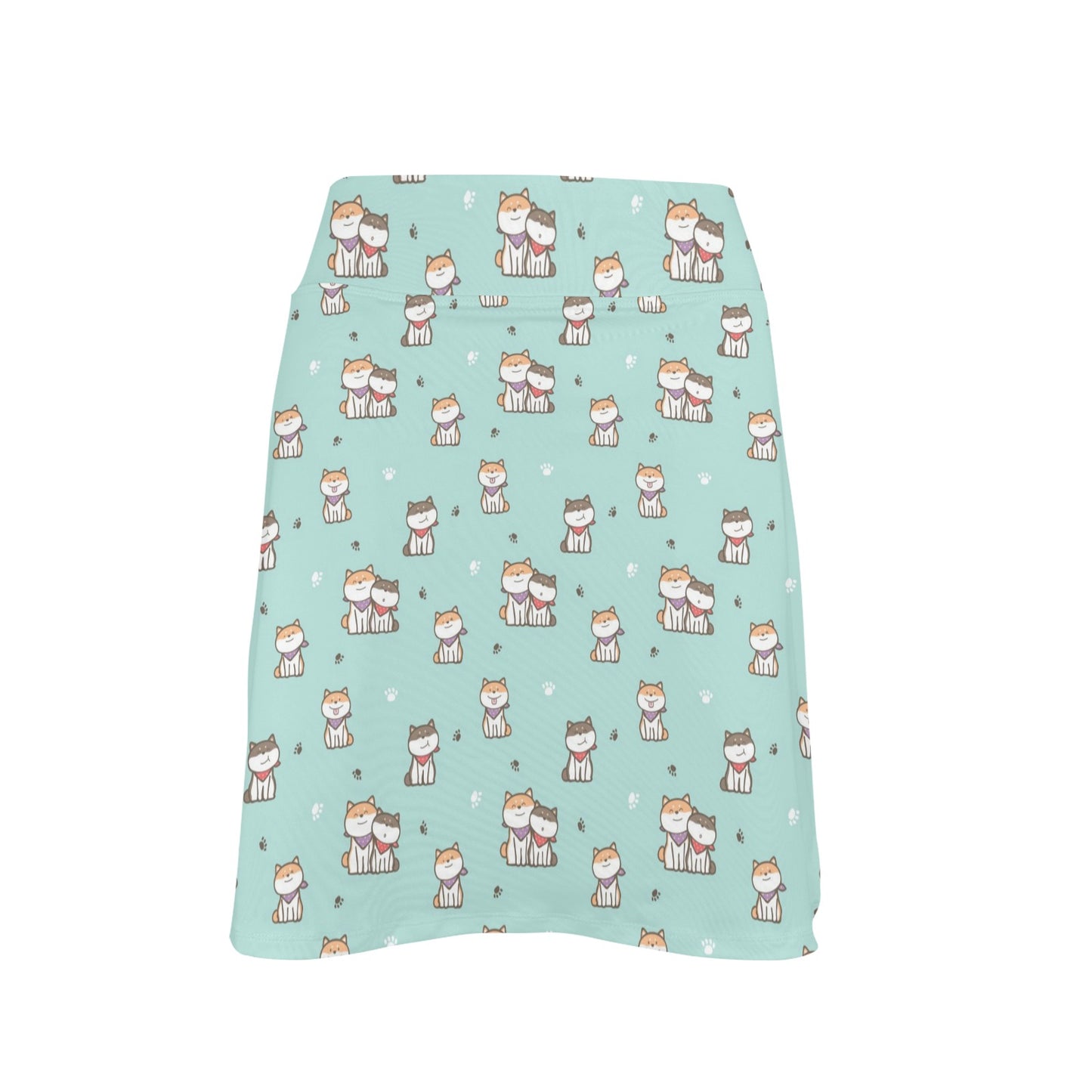Shiba Inu Print Design LKS302 17" Golf & Pickleball Skort with Pockets