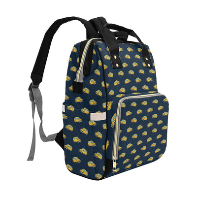 School Bus Print Design LKS304 Diaper Bag Backpack