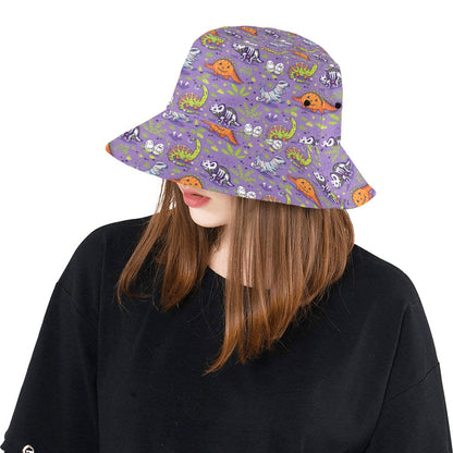 Zombie Dinosaur Print Design LKS302 Unisex Bucket Hat