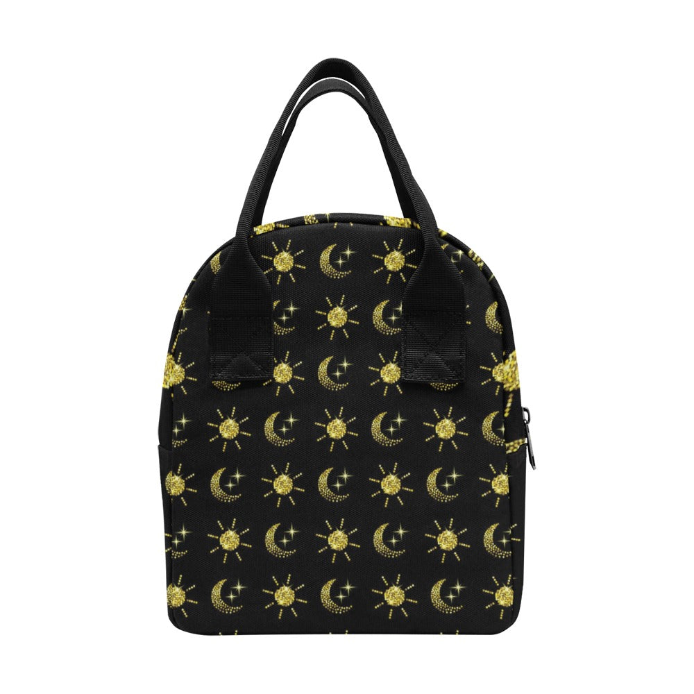 Sun Moon Print Design LKS304 Insulated Lunch Bag