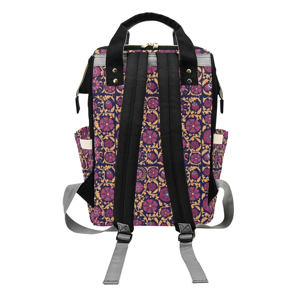 Suzani Print Design LKS303 Diaper Bag Backpack