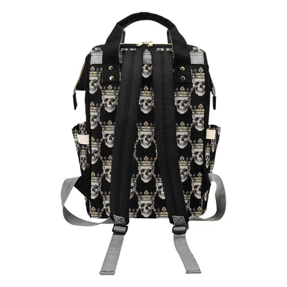 Skull King Print Design LKS3010 Diaper Bag Backpack