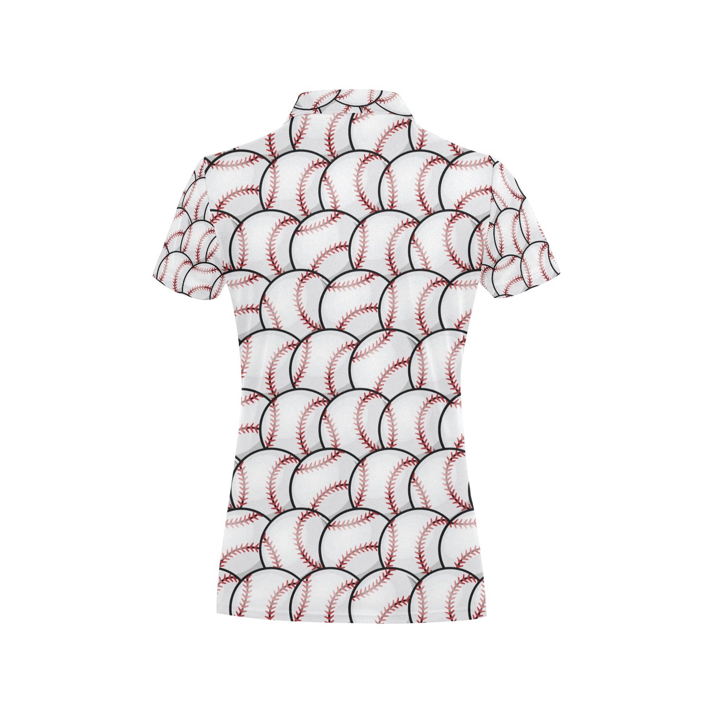 Baseball Pattern Women's Polo Shirt