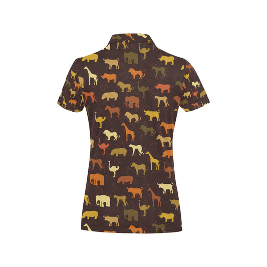 Safari Animal Print Design LKS301 Women's Polo Shirt