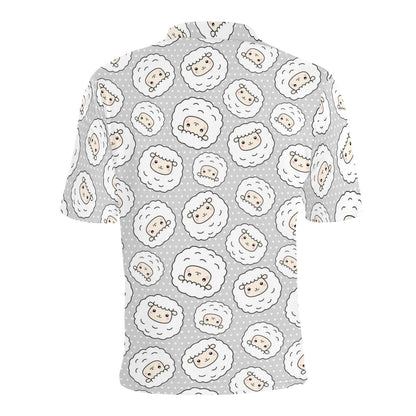 Sheep Print Design LKS401 Men Polo Shirt